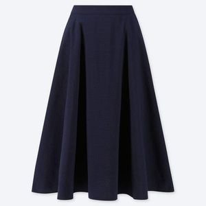 Uniqlo Seersucker Circle Skirt